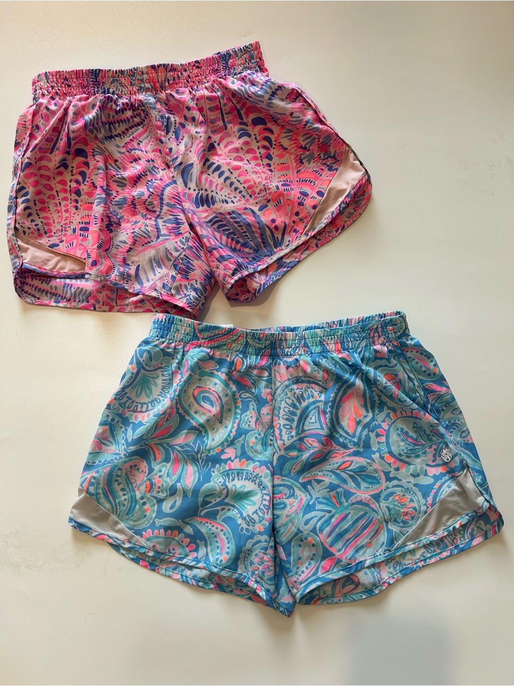 Lilly Pulitzer Pink & Blue Printed Women’s Athletic Shorts Duo